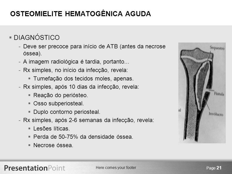 OSTEOMIELITE E ARTRITE SÉPTICA ppt video online carregar